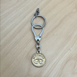 Vintage Infinity Pendant Keychain Gold and Silver
